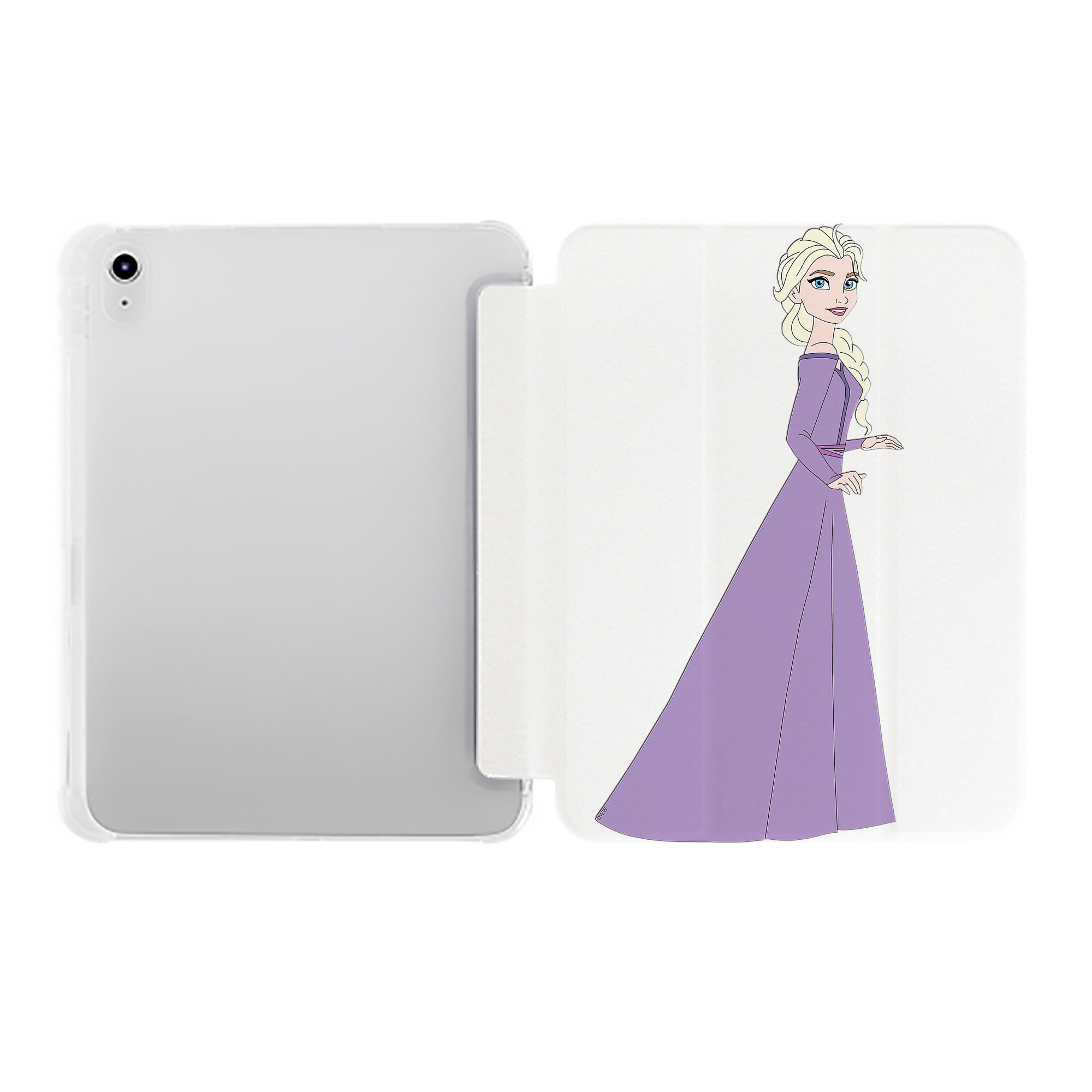 （画像用） アナと雪の女王 アンナ エルサ Frozen Anna Elsa IPad ケース ペン収納付き 三つ折りスタンド PUレザー×シリコン 対応機種9.5/10.5/10.9インチ